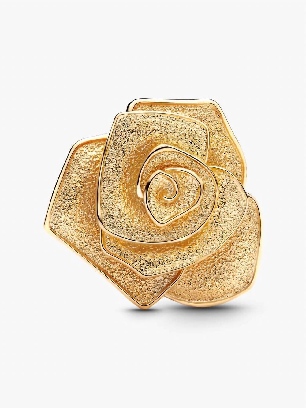 NEW PANDORA rose in bloom oversized charm in gold